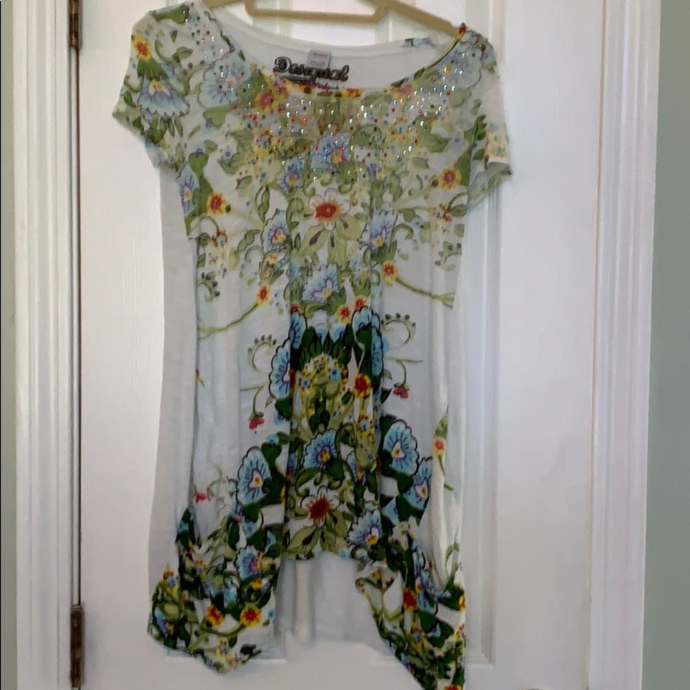 Desigual long colorful T-shirt